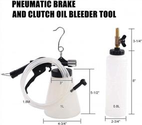 img 1 attached to JIFETOR Pneumatic Vacuum Brake And Clutch Fluid Bleeder Tool Kit - Automotive Brake Caliper Press Tool