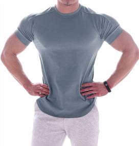 img 2 attached to Lightweight Workout Short Sleeve T-Shirts For Men | Magiftbox | Gym Sweat Tee | Muscle Cotton | T24