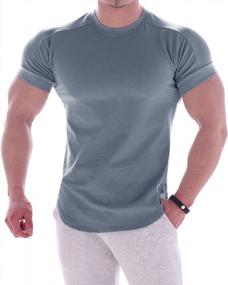 img 4 attached to Lightweight Workout Short Sleeve T-Shirts For Men | Magiftbox | Gym Sweat Tee | Muscle Cotton | T24