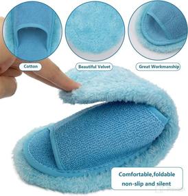 img 2 attached to 🧦 Ultimate Cleaning Tool: Microfiber Slippers for Effortless Floor Dust and Hair Cleaning - Unisex Mop Slippers (Lake Blue, M)