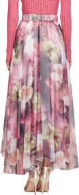 img 3 attached to Floral Boho Chic: CHARTOU Women'S Full Length Pleated Chiffon Skirt Dress For Summertime Elegance