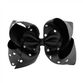 img 1 attached to Sparkle And Shine With ALinmo'S 20Pc Boutique Ribbon Hair Bows For Girls Of All Ages