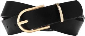 img 4 attached to Women'S Stylish Faux Leather Belt For Jeans By Earnda