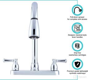 img 2 attached to Dura Faucet DF PK350L CP Non Metallic Pull Down