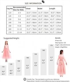 img 1 attached to Kids Lace Flower Girl Dress Wedding Bridesmaid Pageant Party Prom Ball Gown Princess Tulle Puffy Dresses