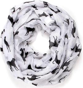 img 4 attached to Lightweight Solid Print Infinity Scarves For Women - Ideal Summer Loop Wrap Fashion Scarf In Multiple Colors (Black, Grey, Blue, Red)