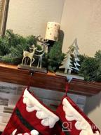 img 1 attached to Add A Touch Of Vintage Charm To Your Fireplace With ODOMY Christmas Stocking Holders: Choose Your Metal Deer Holder Now! review by Isaac Tutt