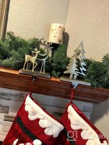 img 8 attached to Add A Touch Of Vintage Charm To Your Fireplace With ODOMY Christmas Stocking Holders: Choose Your Metal Deer Holder Now!