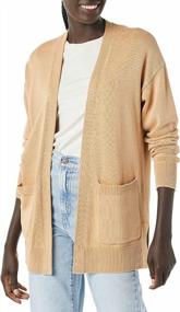 img 4 attached to Get Cozy This Winter With Goodthreads Women'S Mineral Wash Long Sleeve Cardigan Sweater