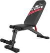 adjustable foldable weight bench for full-body workout at home - flybird red/waist version logo