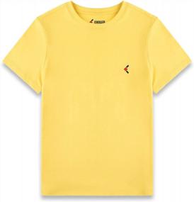img 4 attached to KOWDRAGON Хлопковые футболки с короткими рукавами для мальчиков и девочек Футболки с круглым вырезом (3–12 лет)