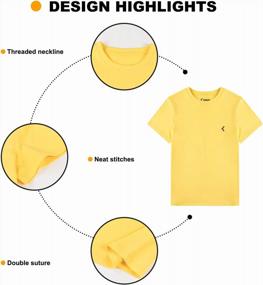 img 2 attached to KOWDRAGON Хлопковые футболки с короткими рукавами для мальчиков и девочек Футболки с круглым вырезом (3–12 лет)