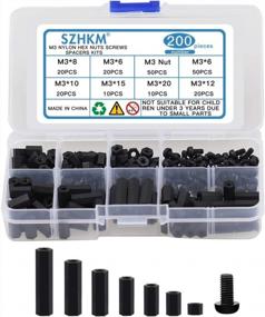 img 4 attached to 200 Piece Nylon Female-Female Hex Utility Spacer Standoff Screw Nut Assortment Mounting Hardware Kit - SZHKM M3 Prototyping Accessories Varied Lengths Box