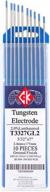 🔥 10 pack ck t3327gl2 2% lanthanated tungsten electrode, 3/32" x 7" - enhance your seo logo