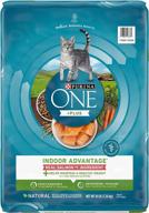 🐟 purina one +plus indoor advantage: high protein cat food with real salmon as no. 1 ingredient logo