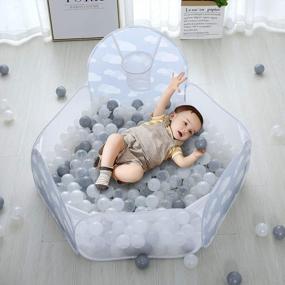 img 2 attached to Fun And Safe Playtime With PlayMaty Ocean Pool Ball Pit Balls - 100 Pieces Of Phthalate&BPA Free, Crush Proof, And Stress-Relieving Balls For Kids!