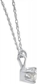 img 3 attached to 14K White Gold Pendant Necklace Featuring A Natural 3/8 Ct Solitaire Diamond