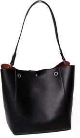 img 3 attached to Leather Handbags Waterproof Shoulder Commuter Women's Handbags & Wallets ~ Totes