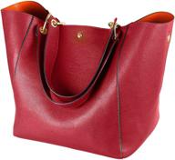 leather handbags waterproof shoulder commuter women's handbags & wallets ~ totes logo