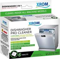 🔆 xrom high efficiency natural dishwasher cleaner and descaler: say goodbye to odors, hard water stains, limescale, and detergent build-up - 6 tablets logo