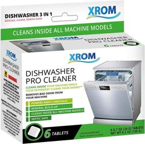 img 4 attached to 🔆 XROM High Efficiency Natural Dishwasher Cleaner and Descaler: Say Goodbye to Odors, Hard Water Stains, Limescale, and Detergent Build-Up - 6 Tablets