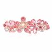 pink rhinestone hairpin clip with flower design - sankuwen hair accessories (style b) logo