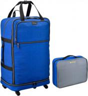 biaggi zipsak 27-inch micro-fold spinner suitcase - as seen on shark tank - cobalt blue logo