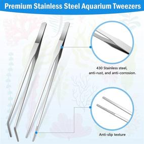 img 1 attached to Aquarium Extender Stainless Straight Tweezers