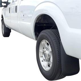 img 3 attached to 🚚 Enhanced Performance Heavy Duty Molded Mud Flaps for Ford Super Duty F250/F350 2011-2016 - Splash Guards Front & Rear 4pc Set (Trucks Excluding Fender Flares)