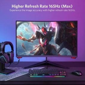 img 2 attached to Fiodio 24H3G Adaptive Sync Curved Gaming Monitor - 165Hz, 🖥️ Frameless, Tilt Adjustment, Blue Light Filter - Includes Free Tearing, HD, ‎24H3G-US