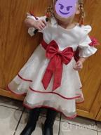 img 1 attached to Sunny Fashion Girls Red Rose Bow Tie Lace Formal Party Dress with Long Sleeves review by Cheryl Wilson
