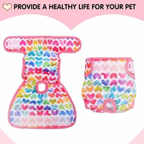 img 3 attached to Reusable Dog Diapers With Adjustable Snaps And Absorbent Protection - Ideal For Periods, Skirts, And Pants - Size S