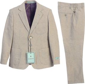 img 3 attached to 👔 Gioberti Boys' Linen Jacket Dress Pants - Suits & Sport Coats