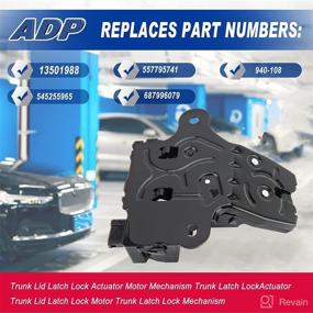 img 1 attached to 🔒 ADP Trunk Lid Latch Lock Actuator Motor Mechanism for Chevy Chevrolet Cruze Impala Malibu Sonic Corvette Camaro Buick Regal Lacrosse Verano Allure Cadillac ATS ELR XTS CTS 940-108 13501988