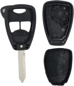 img 1 attached to 🔑 Enhanced Replacement Key Shell: Perfect Fit for CHRYSLER DODGE JEEP Keyless Entry Remote Key Case Fob 3 Buttons 2 BTN + Panic PG752B