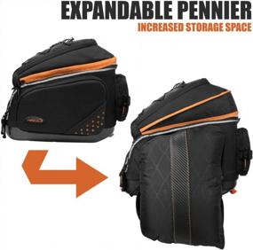 img 2 attached to Expandable Ibera PakRak Trunk Bag With 2-In-1 Panniers, Quick Release Clip-On Design, And Detachable Shoulder Strap For Commuter Bikes