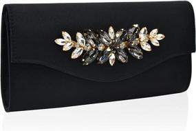 img 4 attached to Rhinestone Clutch Purses: Perfect For Weddings, Parties, And More!