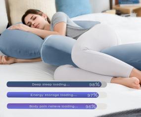 img 1 attached to Pregnancy Must-Have: INSEN Cooling Maternity Pillow For Sleeping & Support - L Shaped Body Pillow For Pregnant Women
