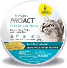 img 4 attached to 🐱 TevraPet Proact Flea and Tick Collar for Cats: 8 Months of Powerful Protection, Repels Mosquitos - Pack of 2