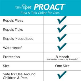 img 1 attached to 🐱 TevraPet Proact Flea and Tick Collar for Cats: 8 Months of Powerful Protection, Repels Mosquitos - Pack of 2