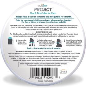 img 3 attached to 🐱 TevraPet Proact Flea and Tick Collar for Cats: 8 Months of Powerful Protection, Repels Mosquitos - Pack of 2