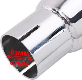 img 1 attached to 🔊 Classic Chrome Megaphone Slip On Mufflers for Touring Bikes