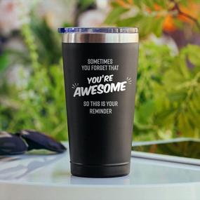 img 1 attached to Christmas Cheer For Men: Celebrate Greatness With A 16Oz 'Sometimes You Forget You'Re Awesome' Coffee Mug - Ideal Congratulations Gifts For Husbands, Dads, Friends And Colleagues