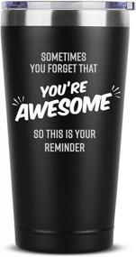 img 4 attached to Christmas Cheer For Men: Celebrate Greatness With A 16Oz 'Sometimes You Forget You'Re Awesome' Coffee Mug - Ideal Congratulations Gifts For Husbands, Dads, Friends And Colleagues