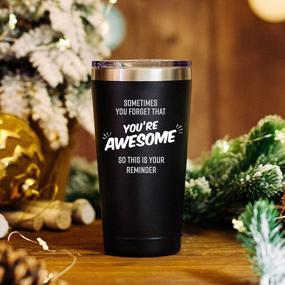 img 3 attached to Christmas Cheer For Men: Celebrate Greatness With A 16Oz 'Sometimes You Forget You'Re Awesome' Coffee Mug - Ideal Congratulations Gifts For Husbands, Dads, Friends And Colleagues