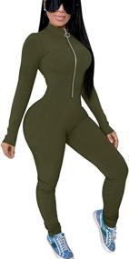 img 2 attached to 👗 XXTAXN Womens Bodycon Jumpsuit Rompers: Fashionable Women's Clothing at Jumpsuits, Rompers & Overalls