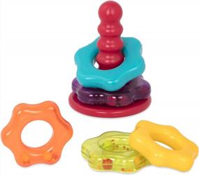 img 2 attached to Interactive And Fun: Battat Stacking Rings And Rattle Toy For Infants And Toddlers