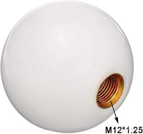 img 2 attached to Universal Ball Shift Knob for Manual/Automatic Vehicles, 🔵 Pure White, Round, Fits Most 5/6 Speed, M8 M10 M12