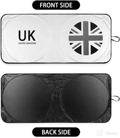 img 3 attached to JJHM Black Union Jack Accessories Mini Cooper Clubman Countryman Windshield Sunshade Fit For F54 F55 F56 F60 R55 R56 R57 R58 R59 R60 R61
