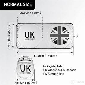 img 2 attached to JJHM Black Union Jack Accessories Mini Cooper Clubman Countryman Windshield Sunshade Fit For F54 F55 F56 F60 R55 R56 R57 R58 R59 R60 R61